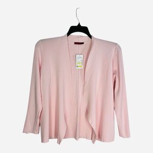 RED Women’s Small Pink Open Cardigan  Long Sleeve Draped Sweater